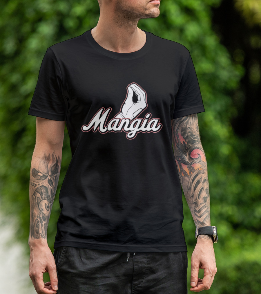 Mangia Italian Hand Gesture Classic Baseball T-Shirt