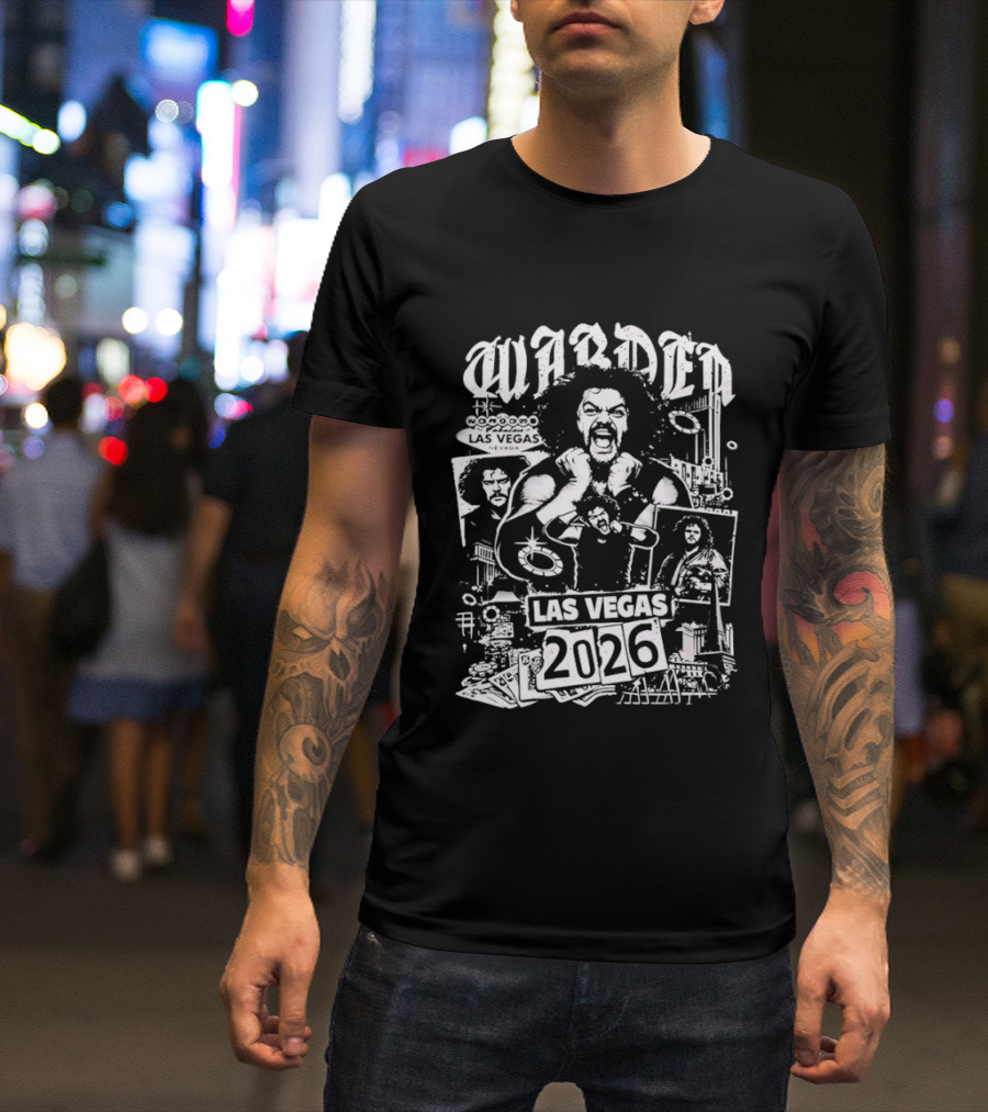 Wardenmania 2026 Las Vegas Event Style With Icons And Portraits T-Shirt