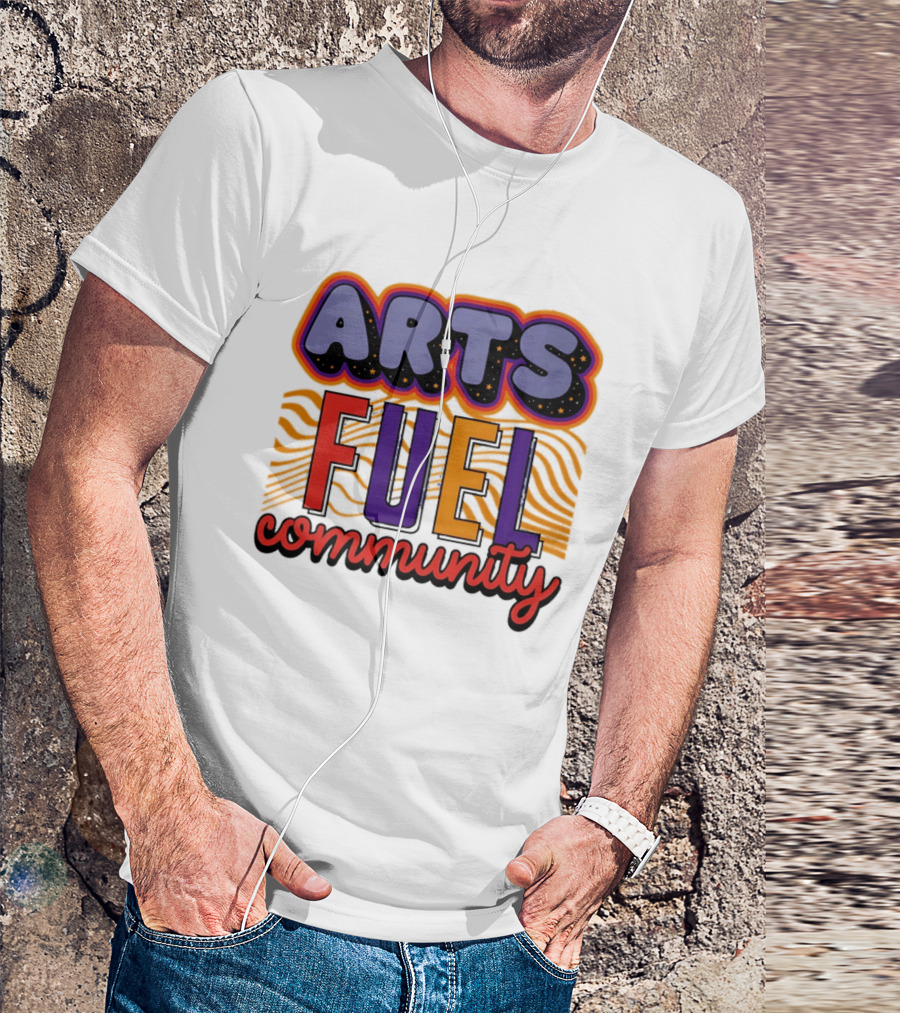 Arts Fuel Community Artswave Bold Colorful T-Shirt
