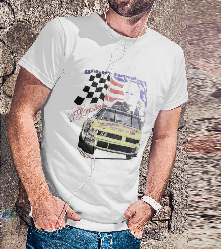 Bobby Hamilton Country Time 68 NASCAR 1991 Winston Cup Series Rookie Racing Decor T-Shirt