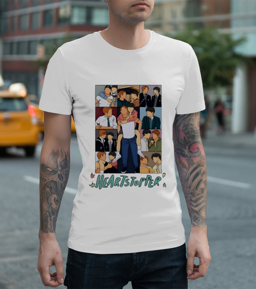 Heartstopper Nick And Charlie Comic Art Eras Tour T-Shirt