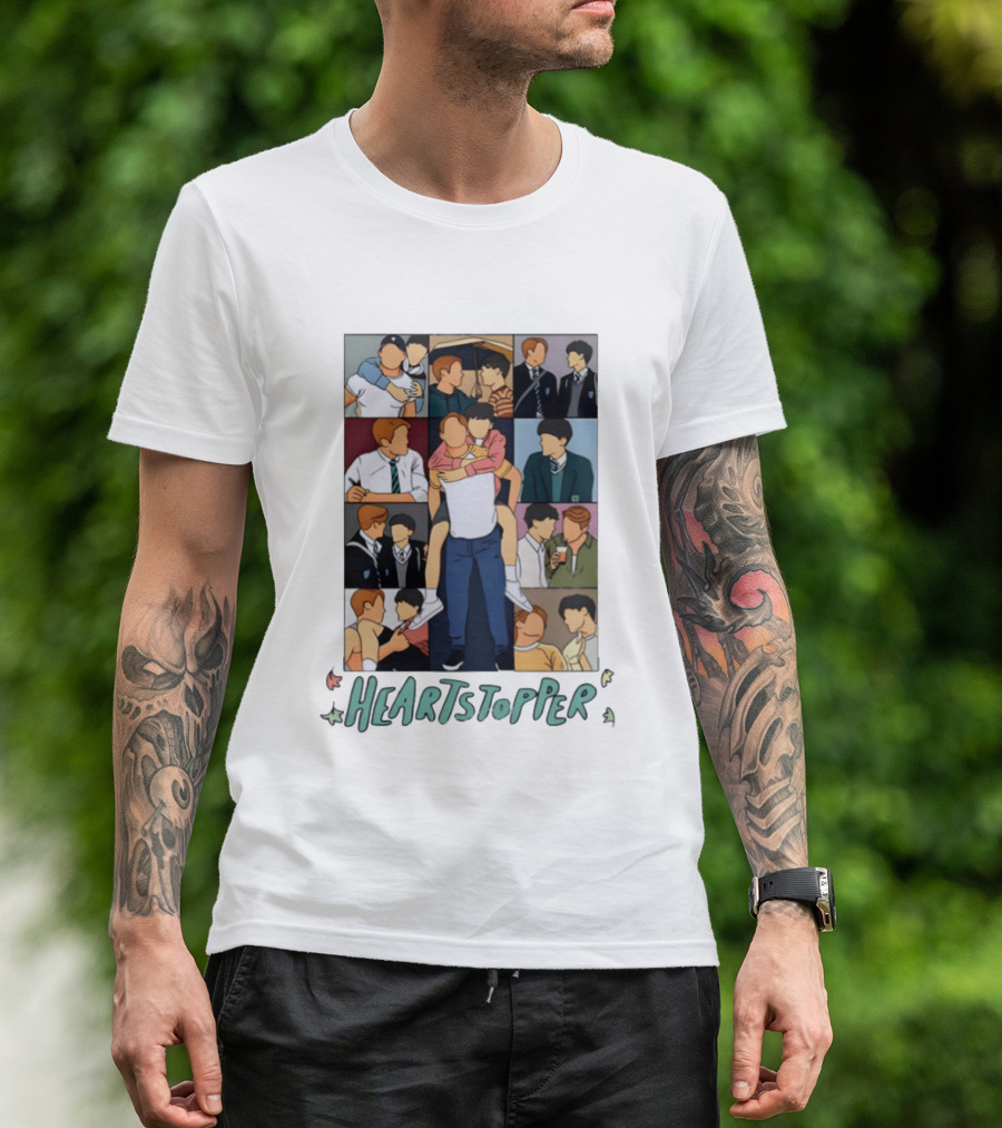 Heartstopper Nick And Charlie Comic Art Eras Tour T-Shirt