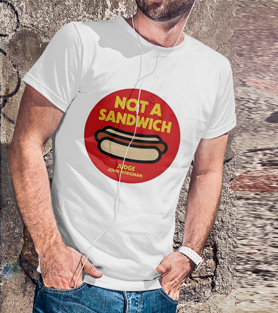 Not A Sandwich Judge John Hodgman Hot Dog Debate Red T-Shirt