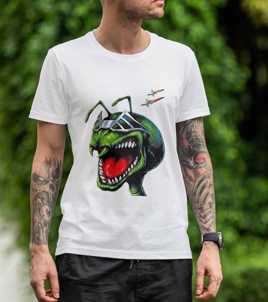 Hellstar Anthony Edwards Ant Man Alien Creature With Sunglasses And Spacecrafts T-Shirt