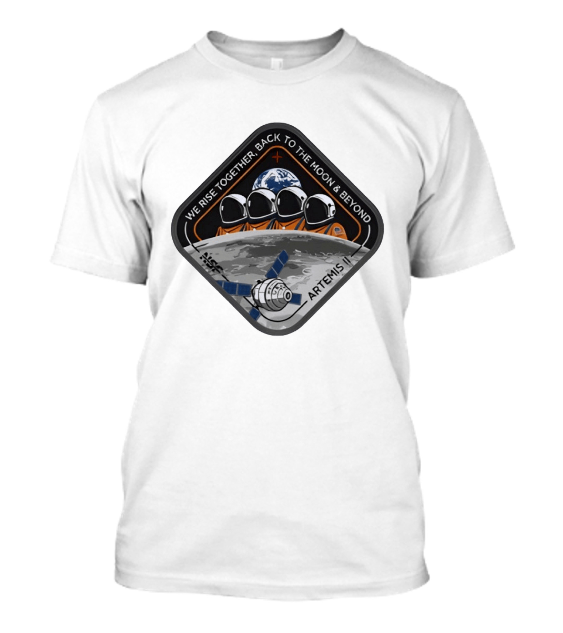 Reid Wiseman Victor Glover Christina Koch NASA Jeremy Hansen Artemis II We Rise Together Back To The Moon And Beyond T-Shirt