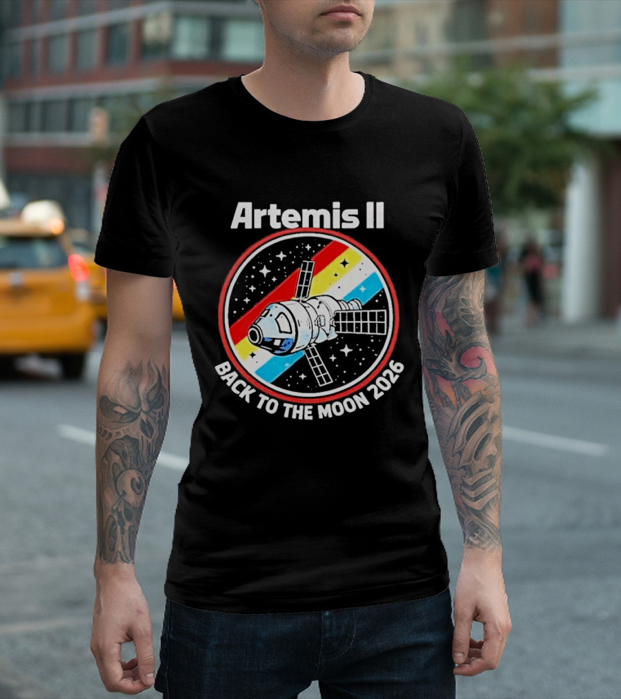 Artemis II NASA Mission Back To The Moon 2026 Spacecraft Patch T-Shirt