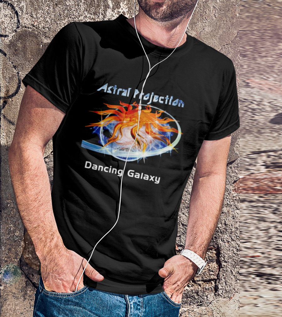 Astral Projection Dancing Galaxy Cosmic Fire And Water T-Shirt