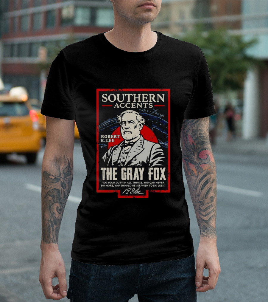 Southern Accents Robert E Lee The Gray Fox Historical T-Shirt