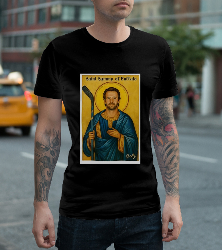 Saint Sammy Of Buffalo Hockey Player Icon NHL Buffalo Sabres T-Shirt