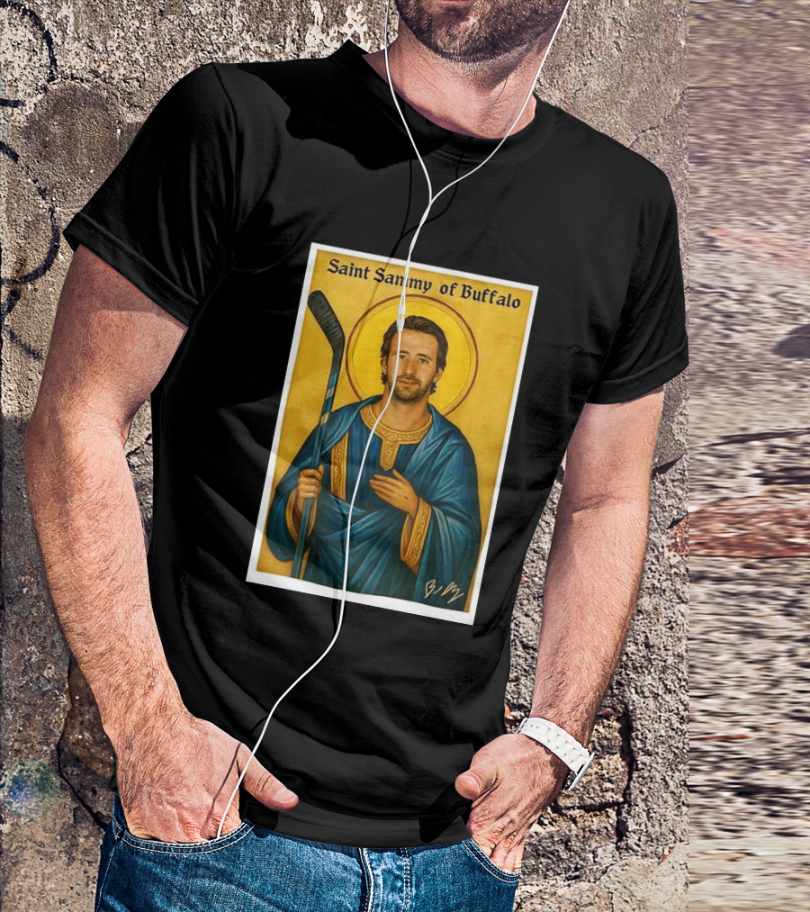 Saint Sammy Of Buffalo Hockey Player Icon NHL Buffalo Sabres T-Shirt