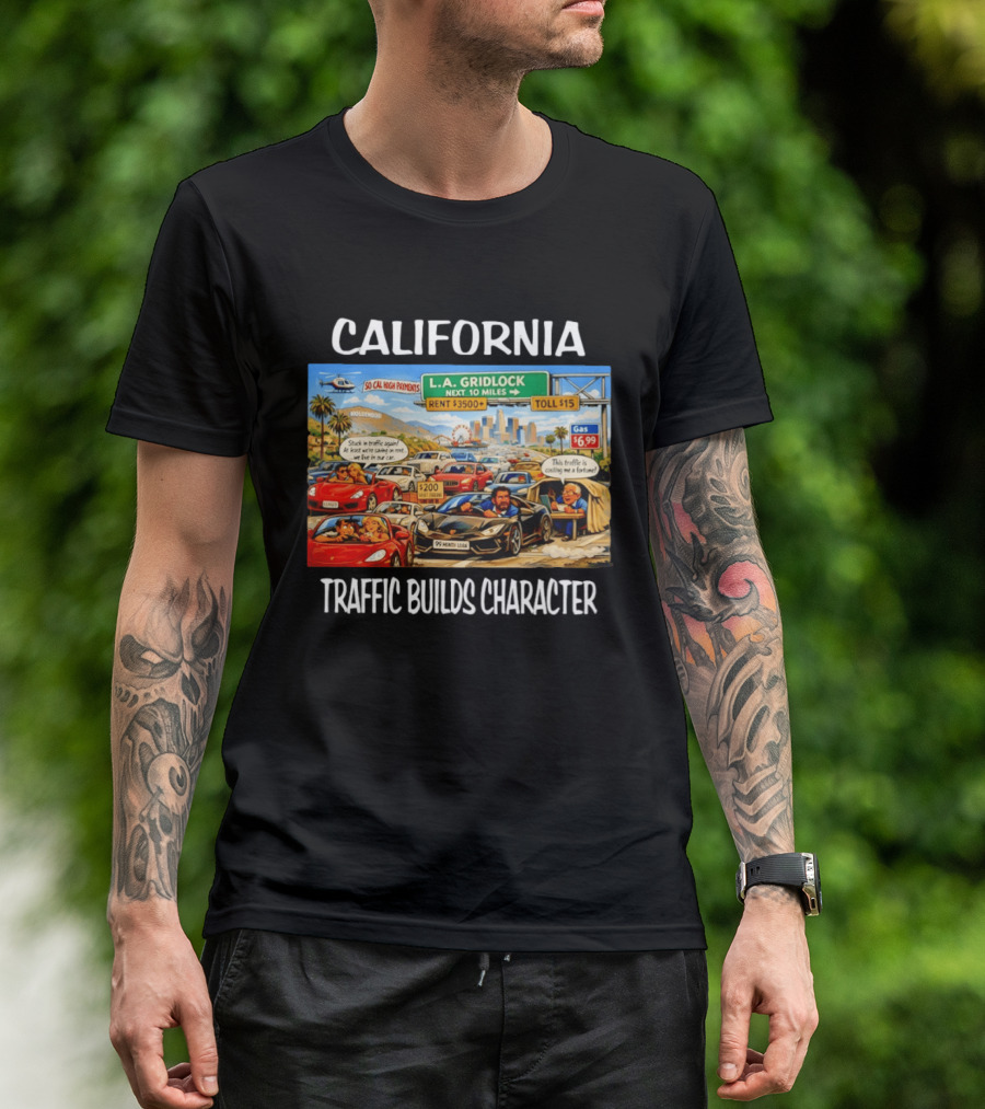California L.A. Gridlock Hollywood Traffic Adventure T-Shirt