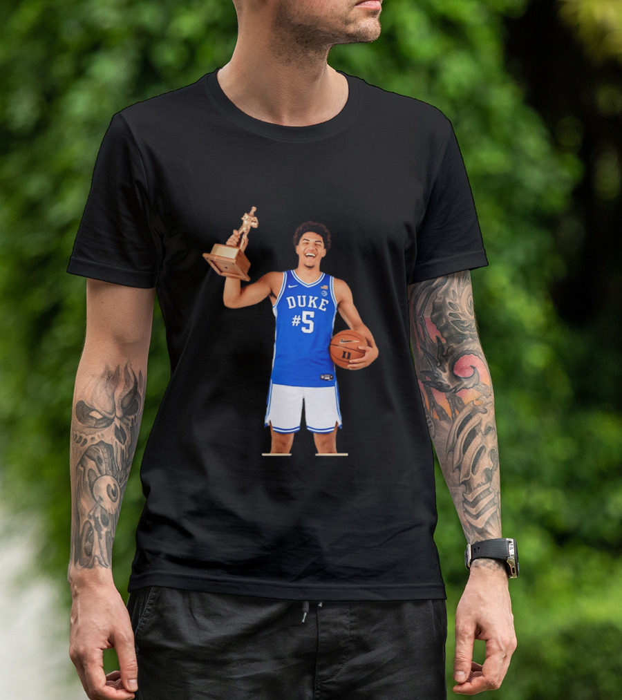 Duke Basketball #5 Cameron Boozer Naismith Men's College Player Of The Year 2026 T-Shirt