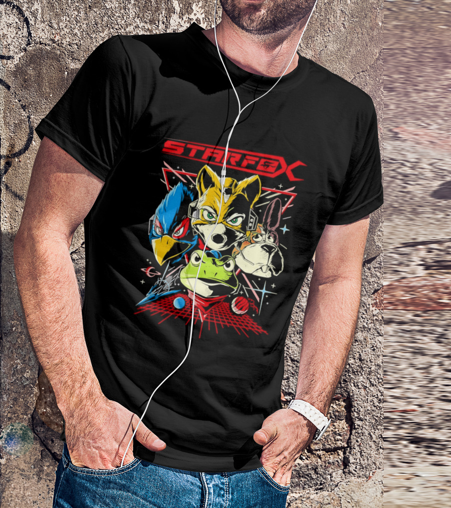 Star Fox The Final Mission V2 Fox McCloud Falco Lombardi Slippy Toad Gaming T-Shirt