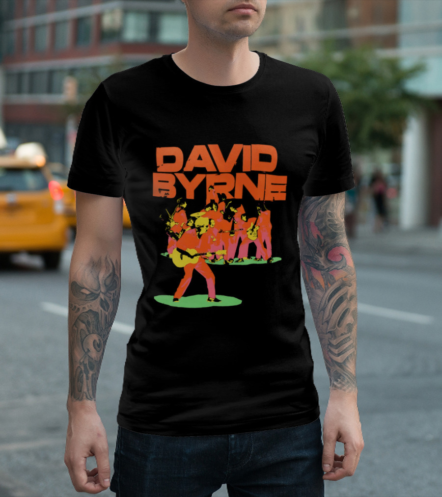 David Byrne Colorful Psychedelic Performance T-Shirt