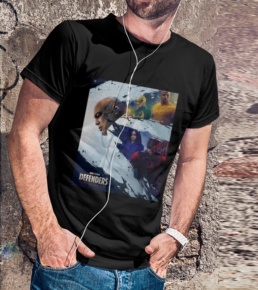 Marvel Television Defenders Fight For New York Heroes Assemble T-Shirt
