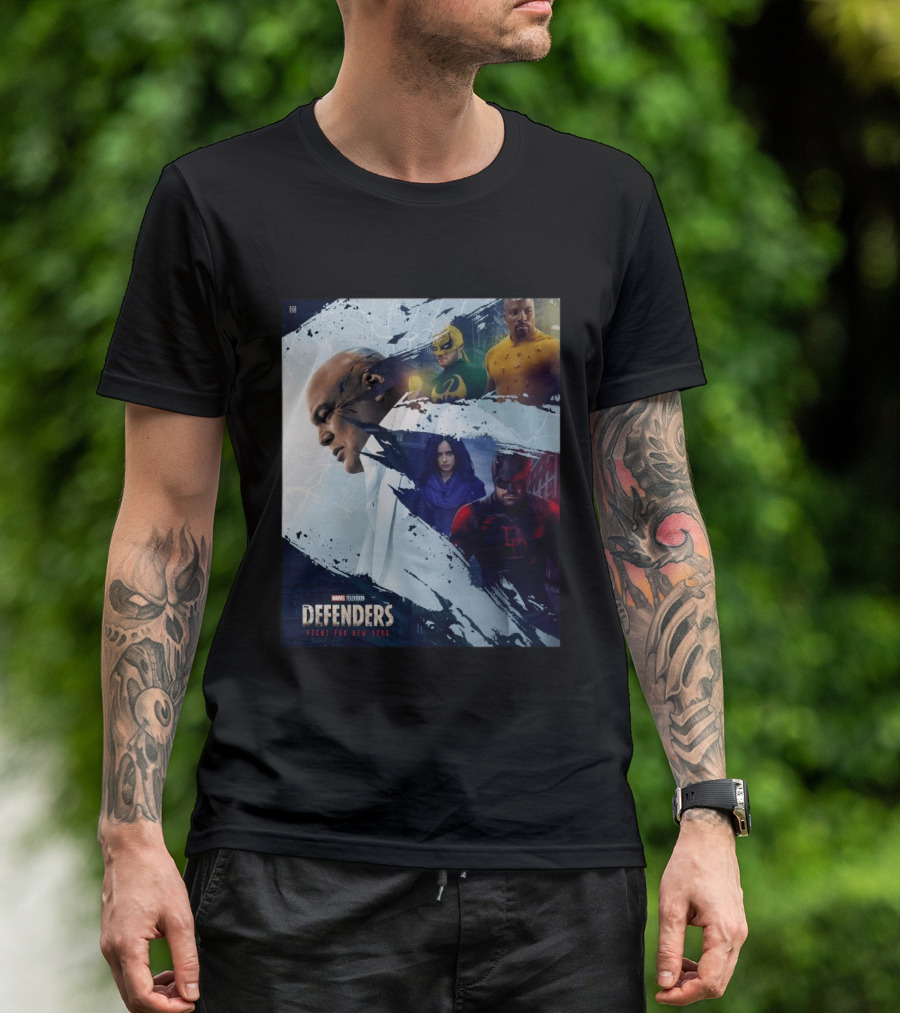 Marvel Television Defenders Fight For New York Heroes Assemble T-Shirt