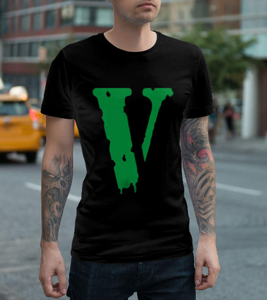 Vlone Friends Dripping Green V T-Shirt
