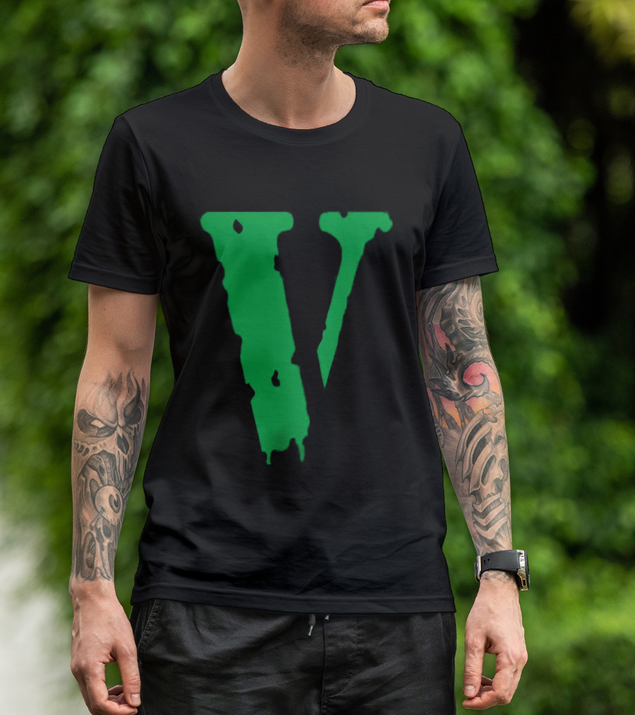 Vlone Friends Dripping Green V T-Shirt