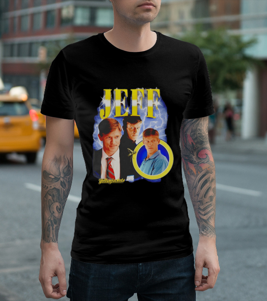 Jeff Yellowjackets Lightning Blue T-Shirt