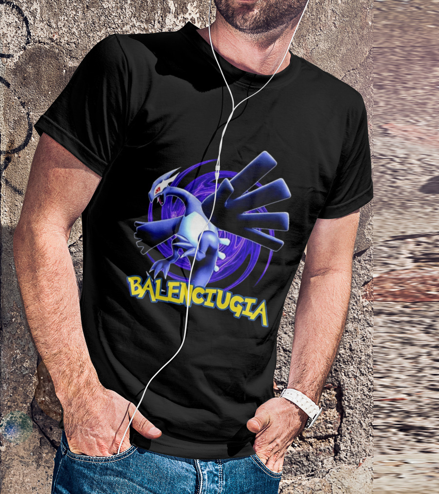 Lugia Balenciugia Fusion With Iconic Air Creature And Fashion Twist T-Shirt
