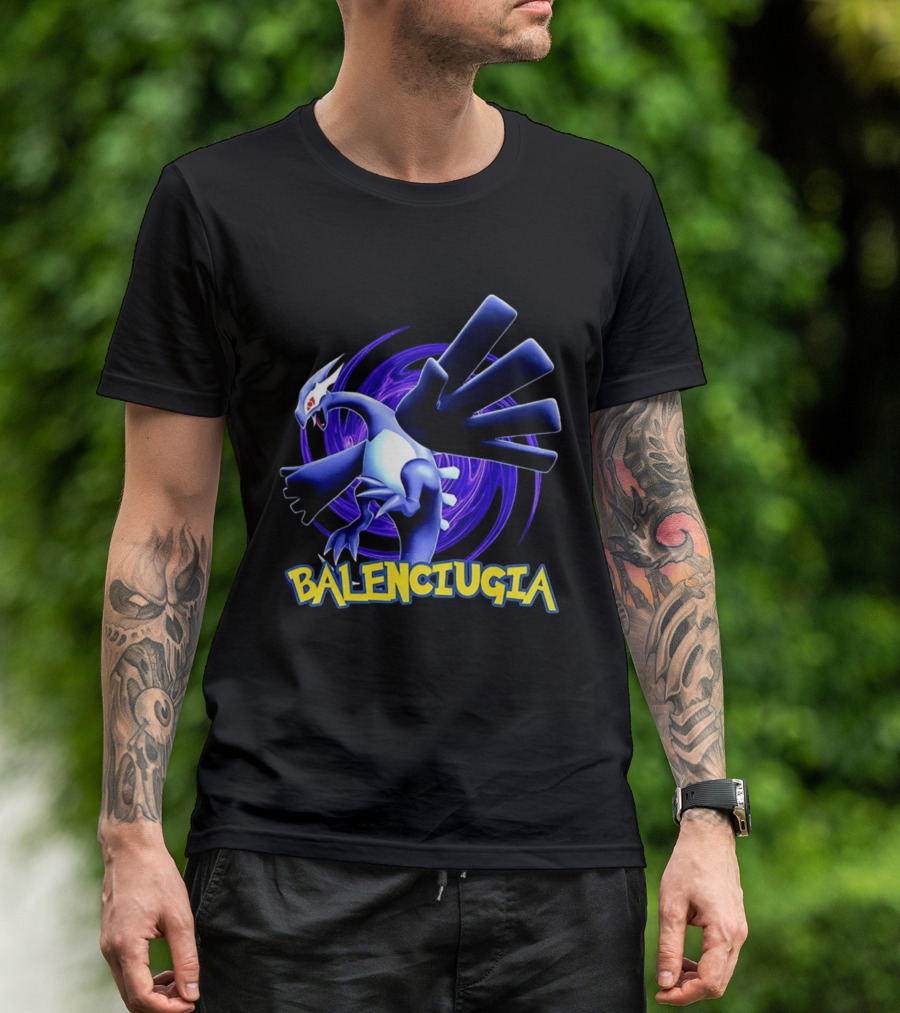 Lugia Balenciugia Fusion With Iconic Air Creature And Fashion Twist T-Shirt