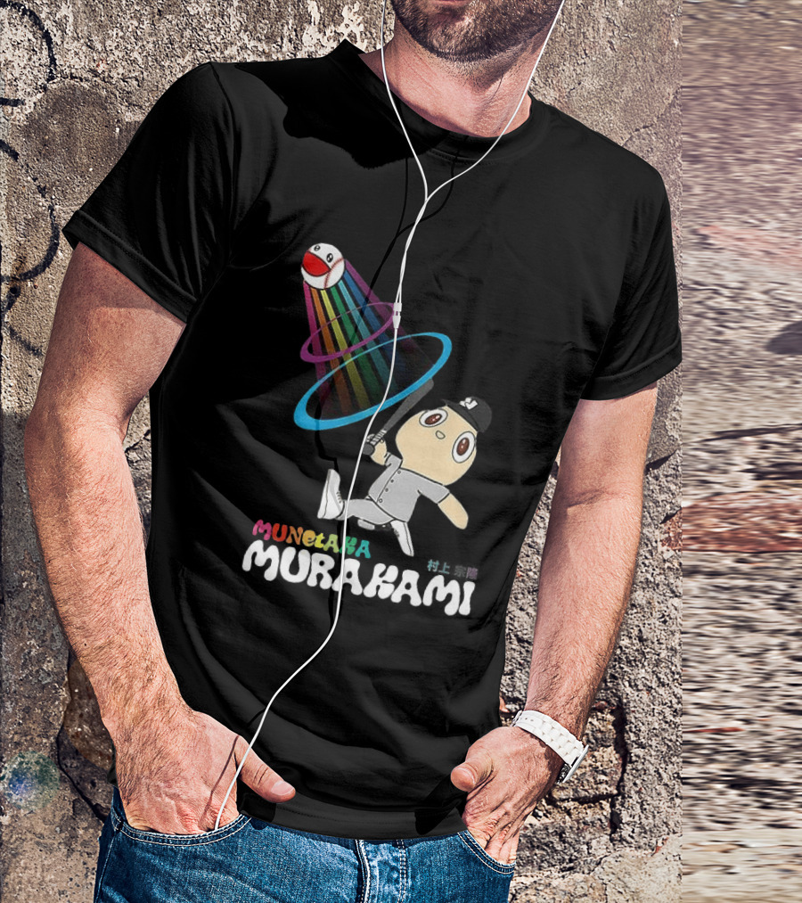 Munetaka Murakami Rainbow Baseball Character Swing T-Shirt