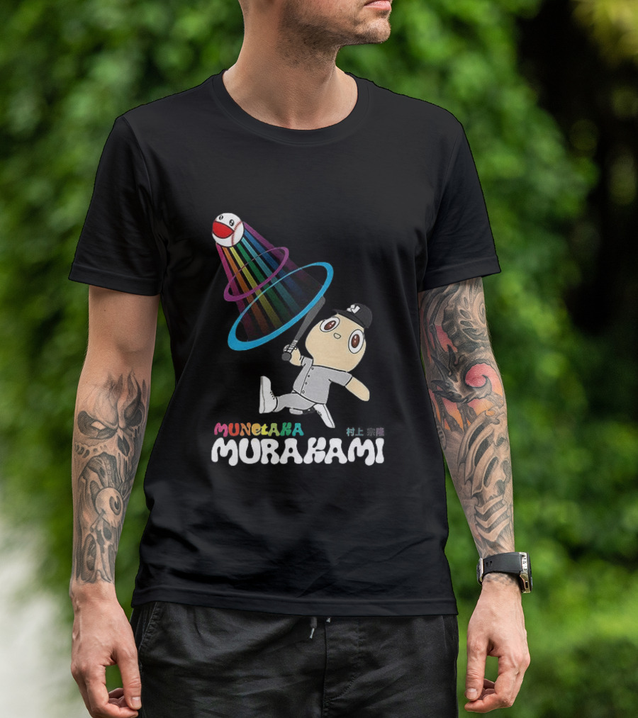 Munetaka Murakami Rainbow Baseball Character Swing T-Shirt