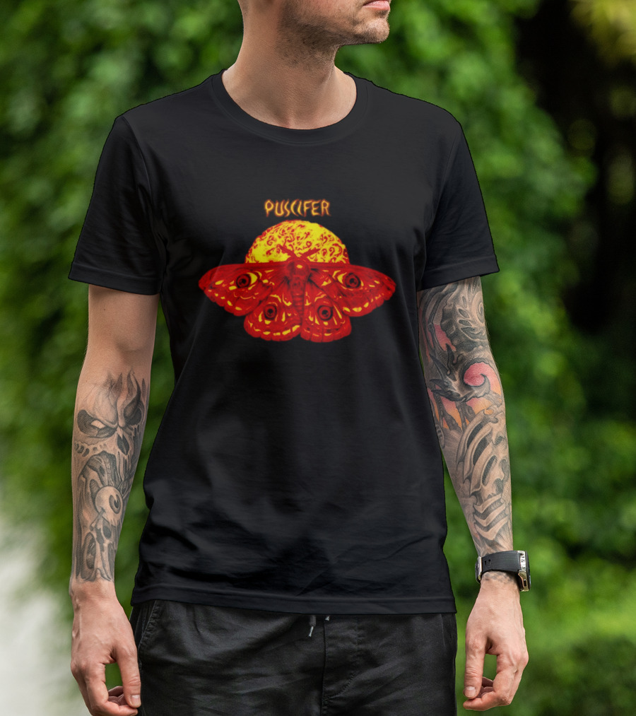 Puscifer April 4 2026 Boston MA Tour Fire Moth Sunburst T-Shirt