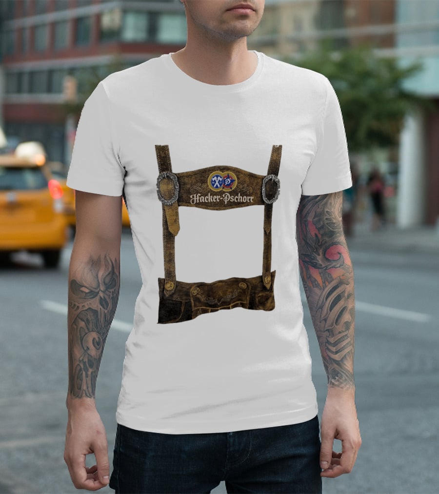 Hacker Pschorr Lederhosen Oktoberfest Beer Festival Bavarian Costume T-Shirt