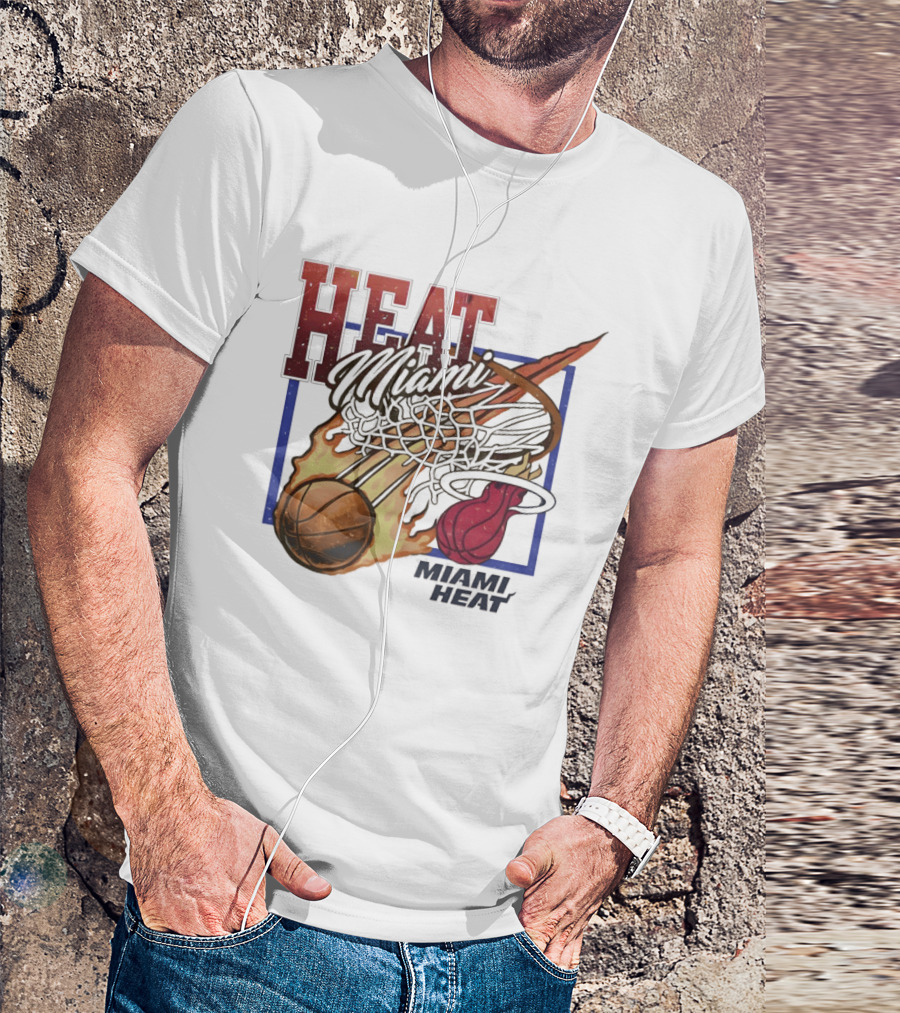 Bam Adebayo 83 Points Record Miami Heat Flaming Basketball GOAT Miami Heat T-Shirt