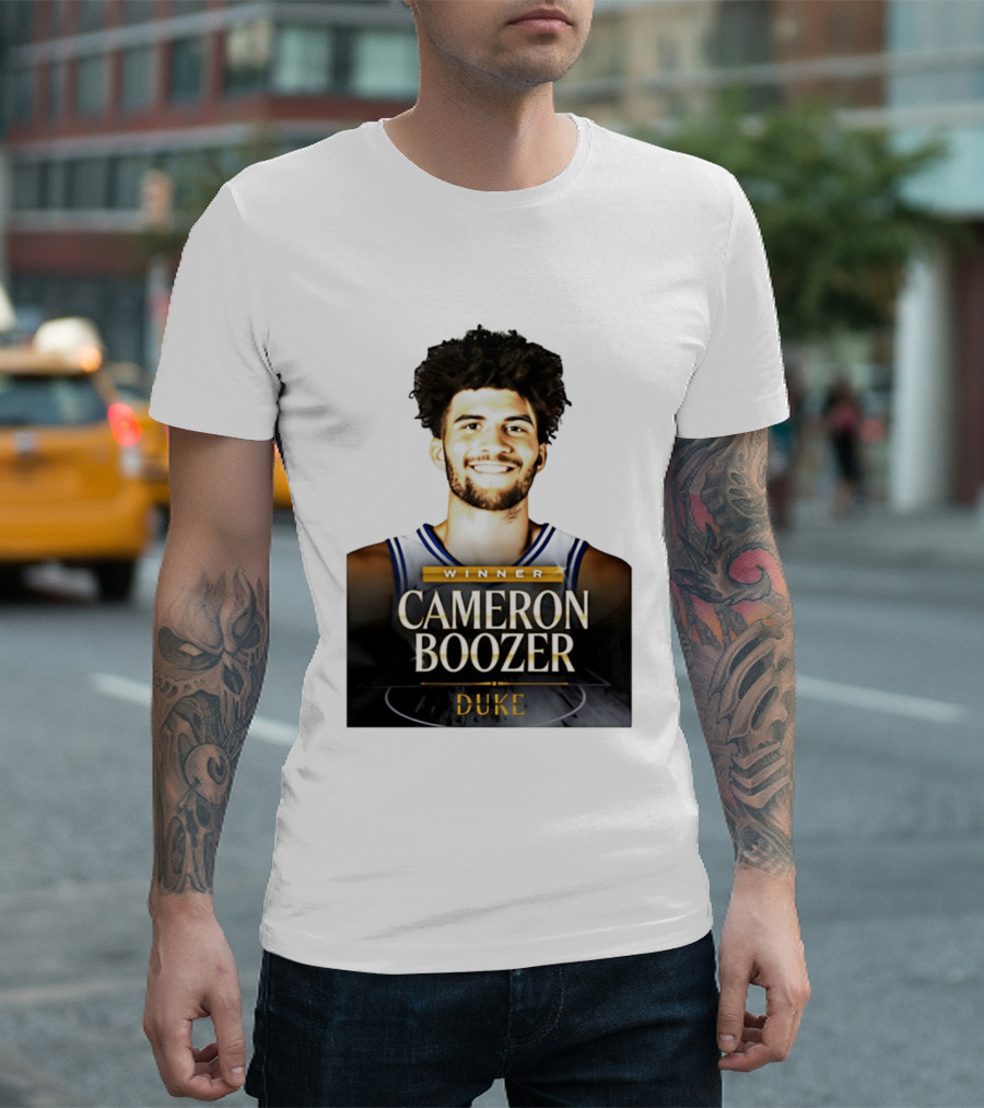 Winner Cameron Boozer Duke Basketball 2026 Naismith Men's College Player Of The Year T-Shirt