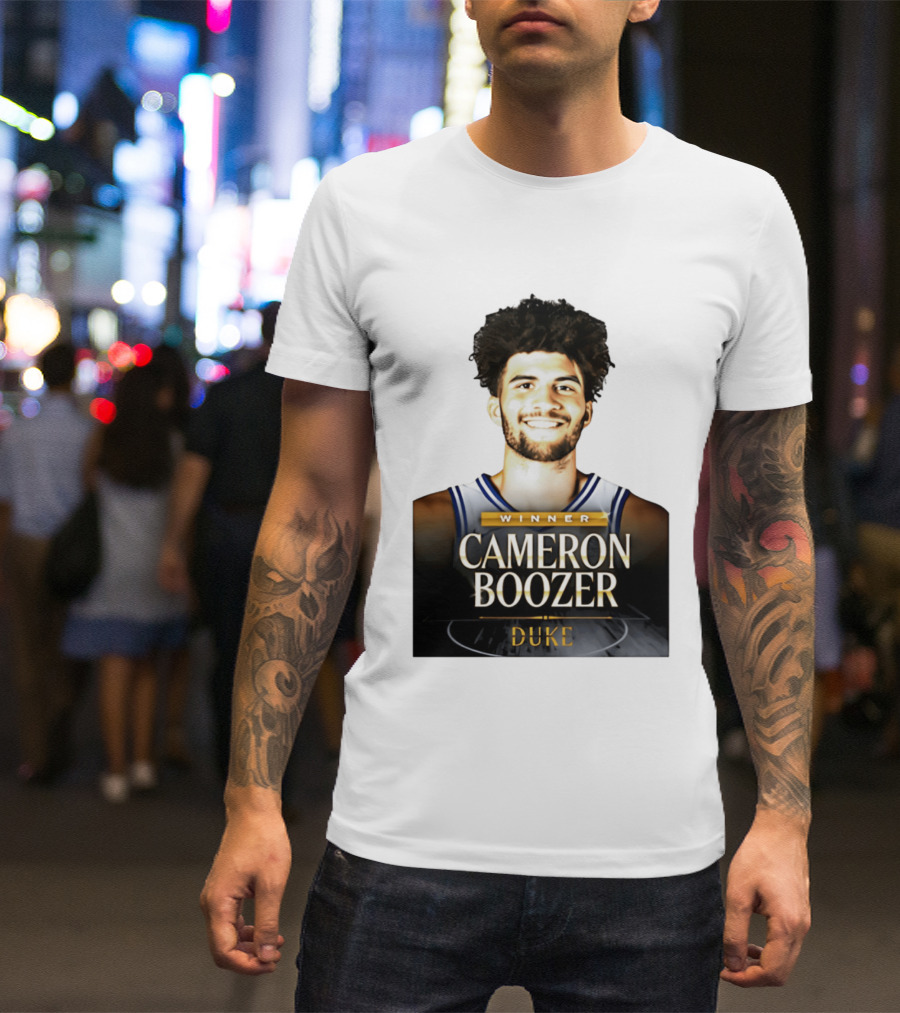 Winner Cameron Boozer Duke Basketball 2026 Naismith Men's College Player Of The Year T-Shirt