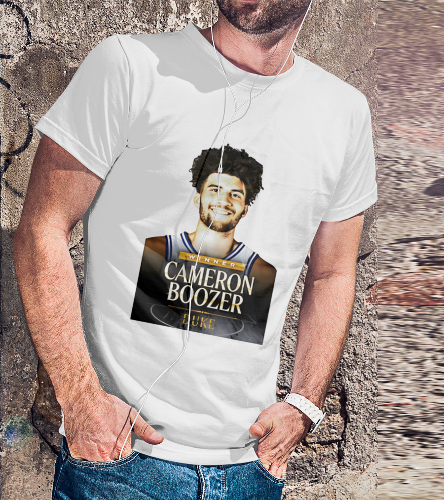 Winner Cameron Boozer Duke Basketball 2026 Naismith Men's College Player Of The Year T-Shirt