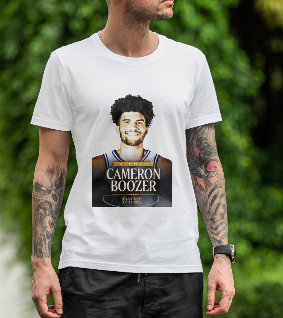 Winner Cameron Boozer Duke Basketball 2026 Naismith Men's College Player Of The Year T-Shirt