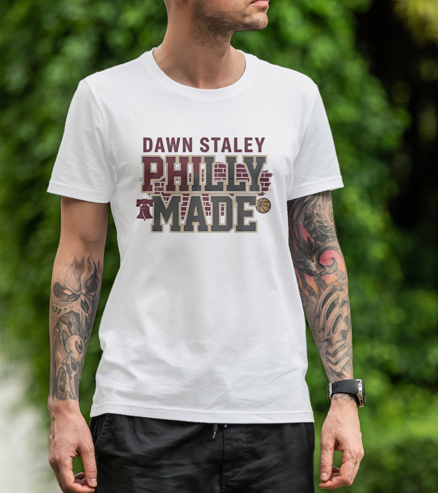 Dawn Staley Philly Made Basketball Brick Wall T-Shirt