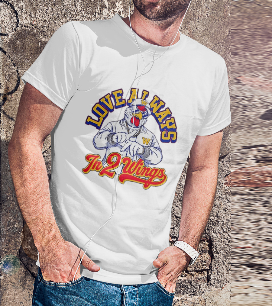 Love Always In 2 Wings Chicken With Sunglasses And Jacket T-Shirt