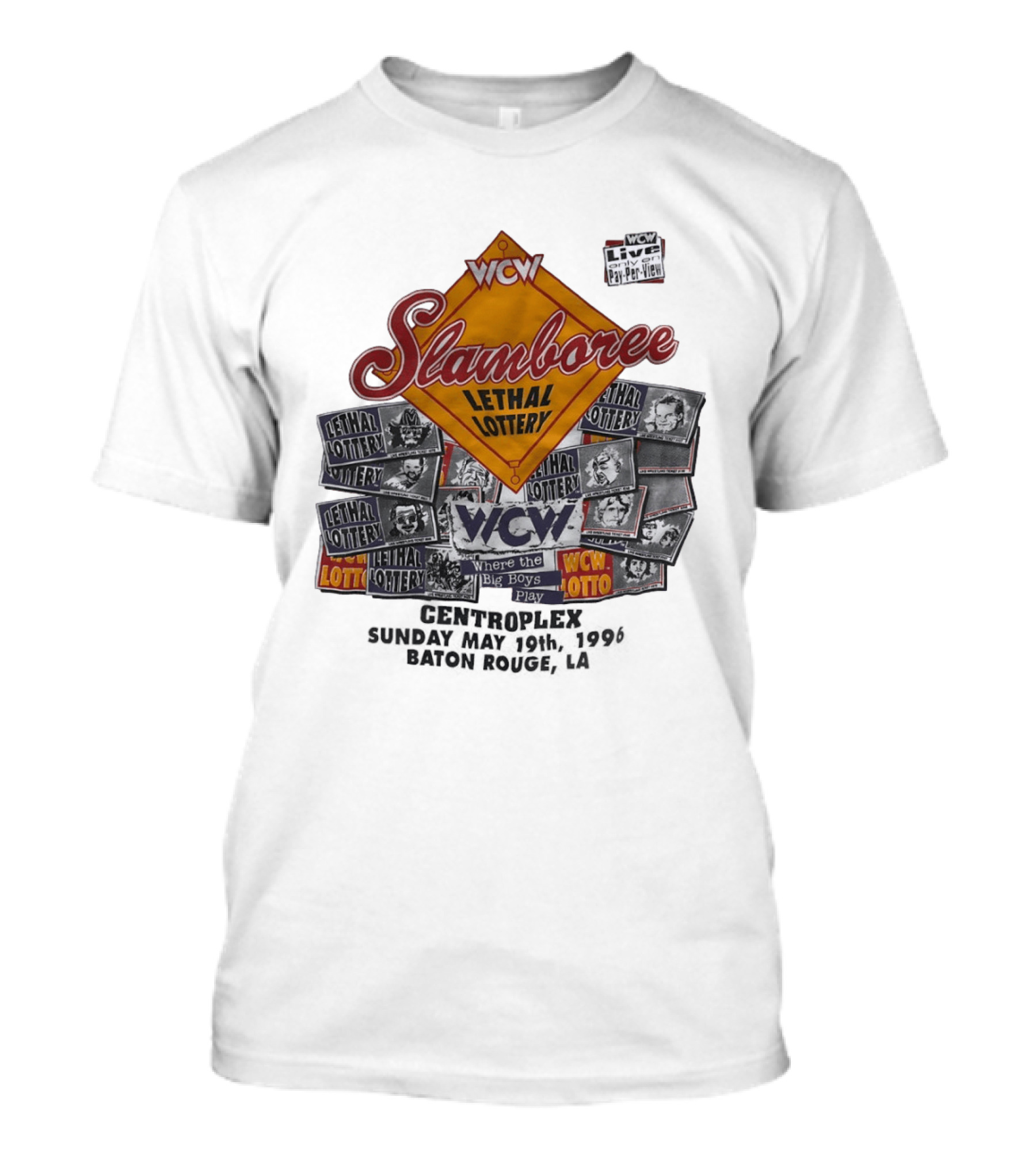 WCW Slamboree 1996 Lethal Lottery Where The Big Boys Play T-Shirt