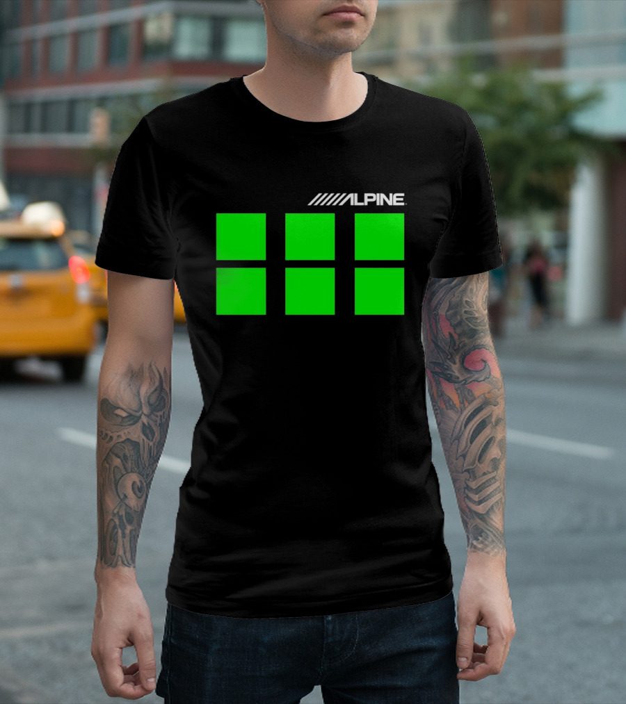 Alpine Audio Green Panel Blocks T-Shirt