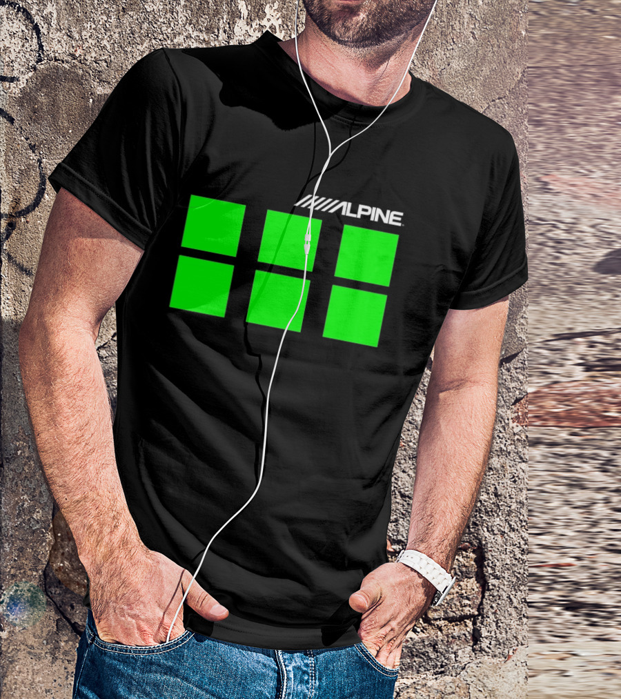 Alpine Audio Green Panel Blocks T-Shirt