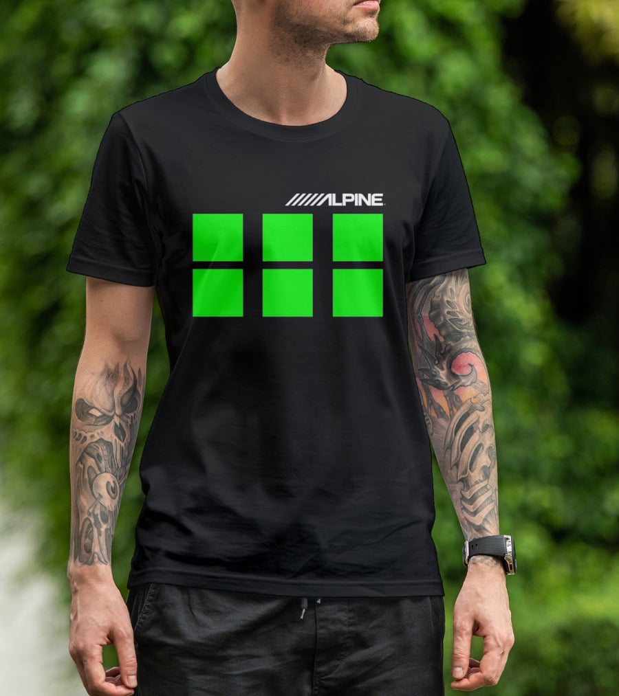 Alpine Audio Green Panel Blocks T-Shirt