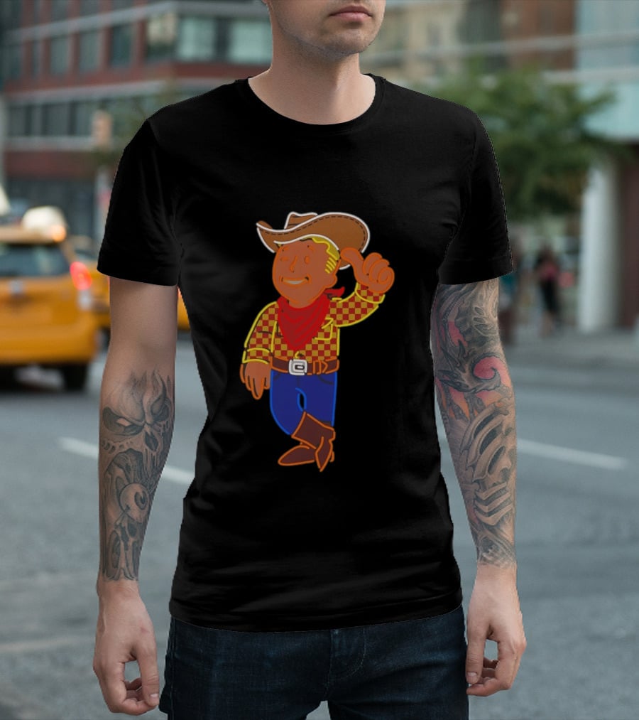 Fallout New Vegas Vault Boy Cowboy Woody T-Shirt