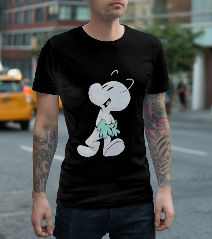 Fone Bone Character In Green Gloves Vintage Comic Style Bone Series T-Shirt