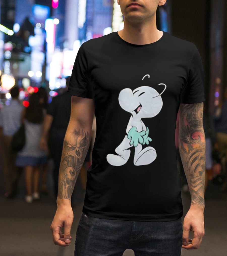 Fone Bone Character In Green Gloves Vintage Comic Style Bone Series T-Shirt