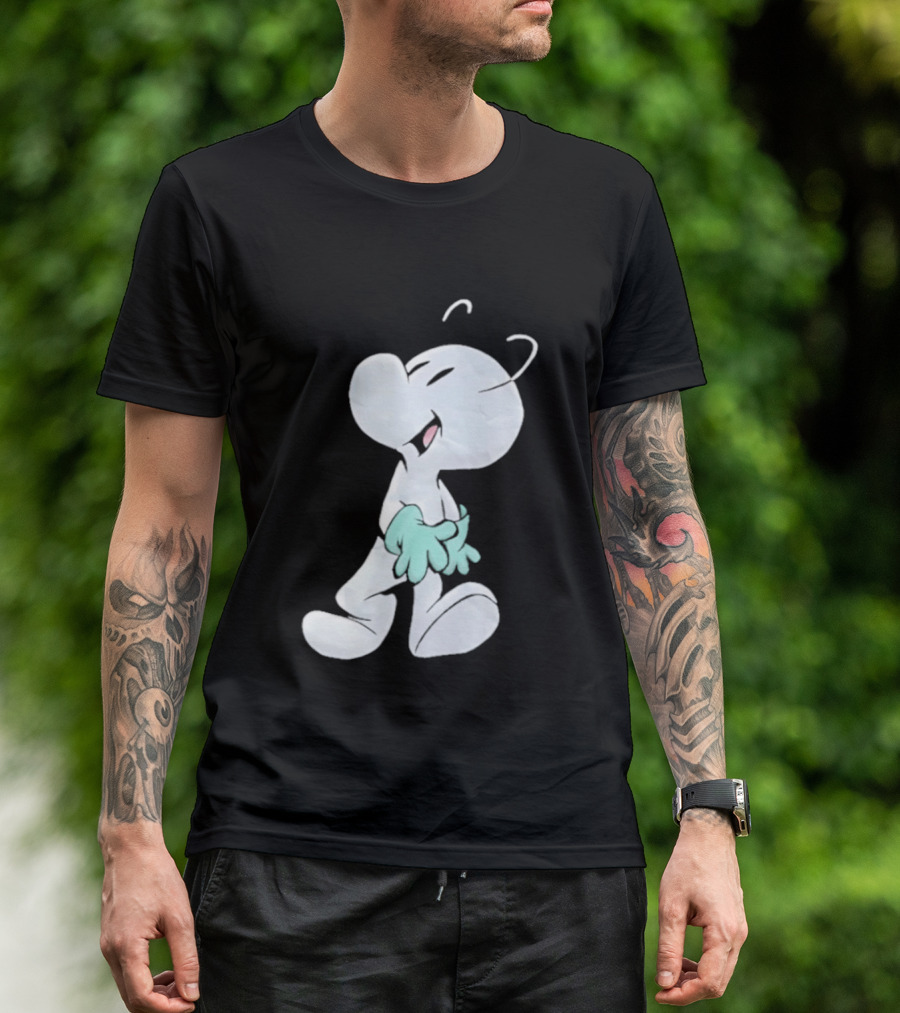 Fone Bone Character In Green Gloves Vintage Comic Style Bone Series T-Shirt