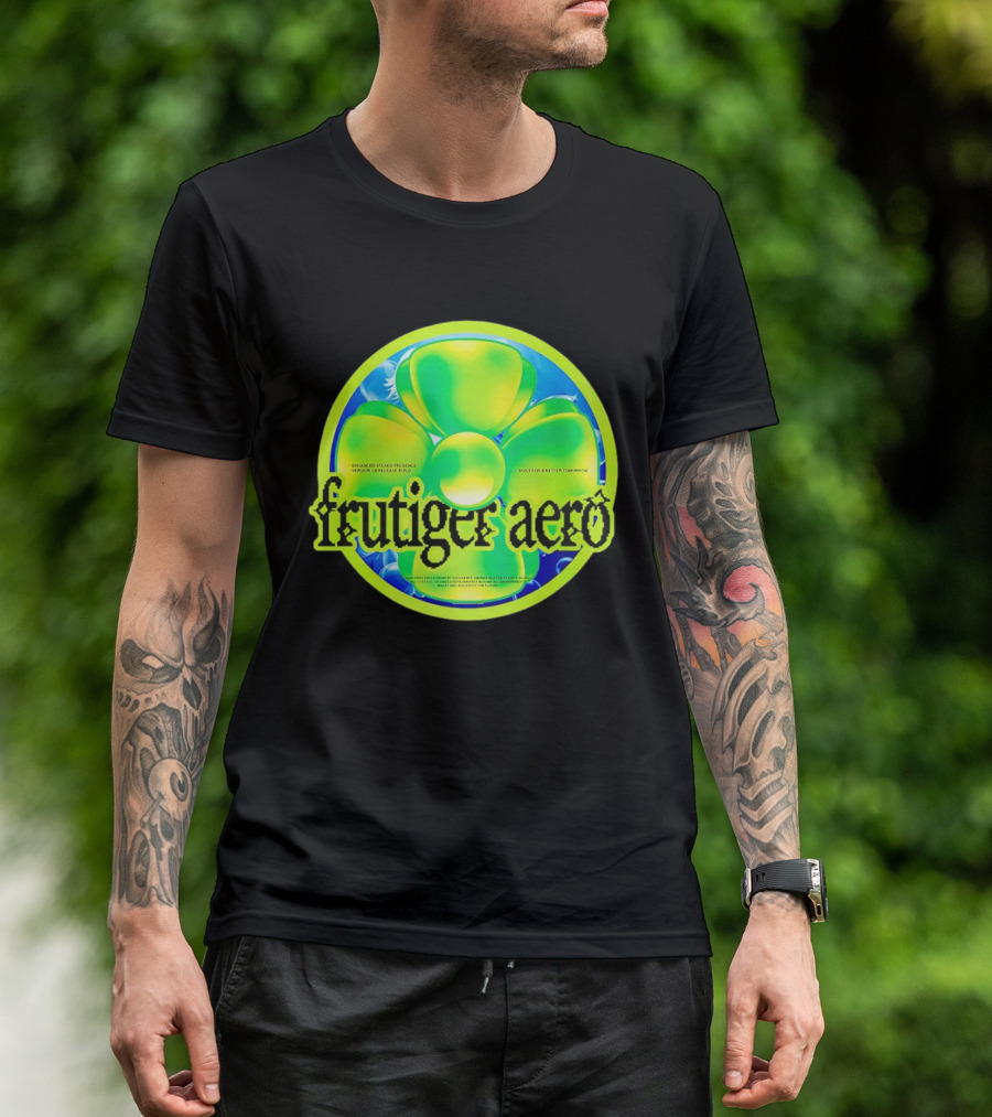 Frutiger Aero Psychedelic Neon Flower T-Shirt