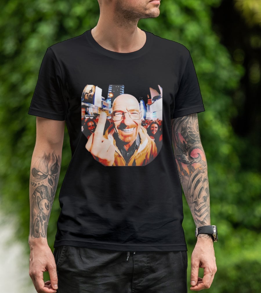 Breaking Bad Walter White Iconic Gesture In Urban Setting T-Shirt