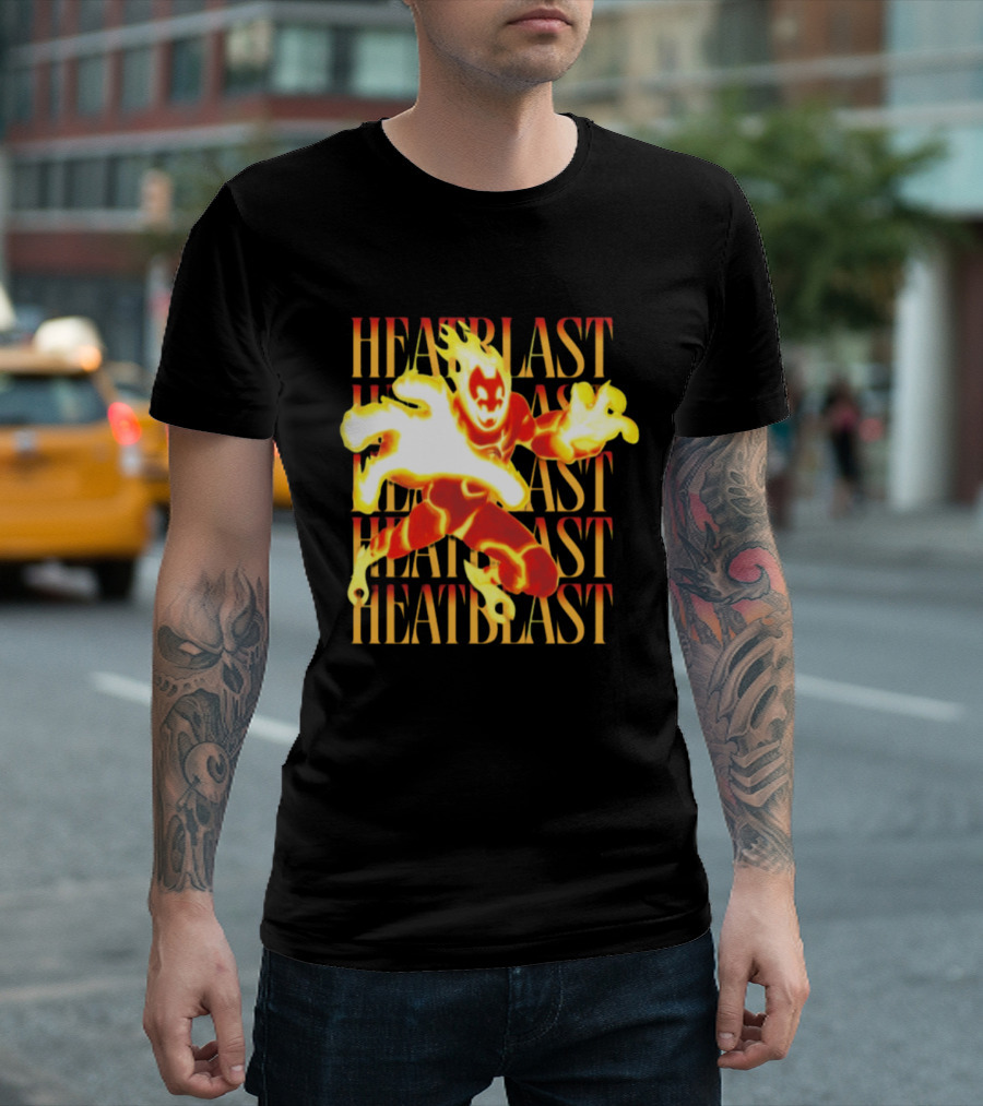 Ben 10 Heatblast Character Fiery Action Burst T-Shirt