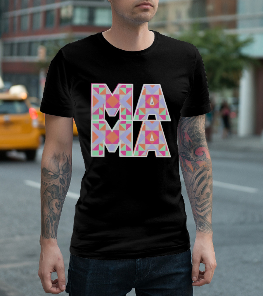 Mama Quilt Geometric T-Shirt