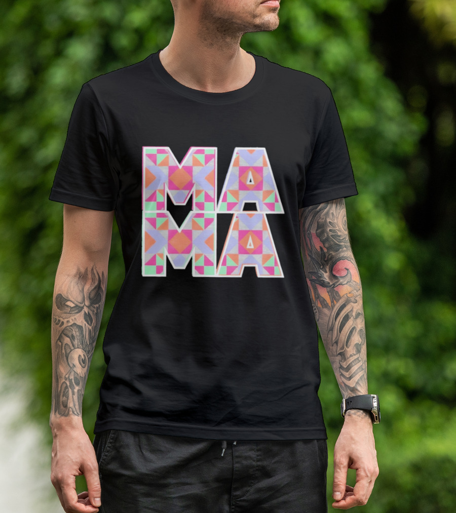 Mama Quilt Geometric T-Shirt