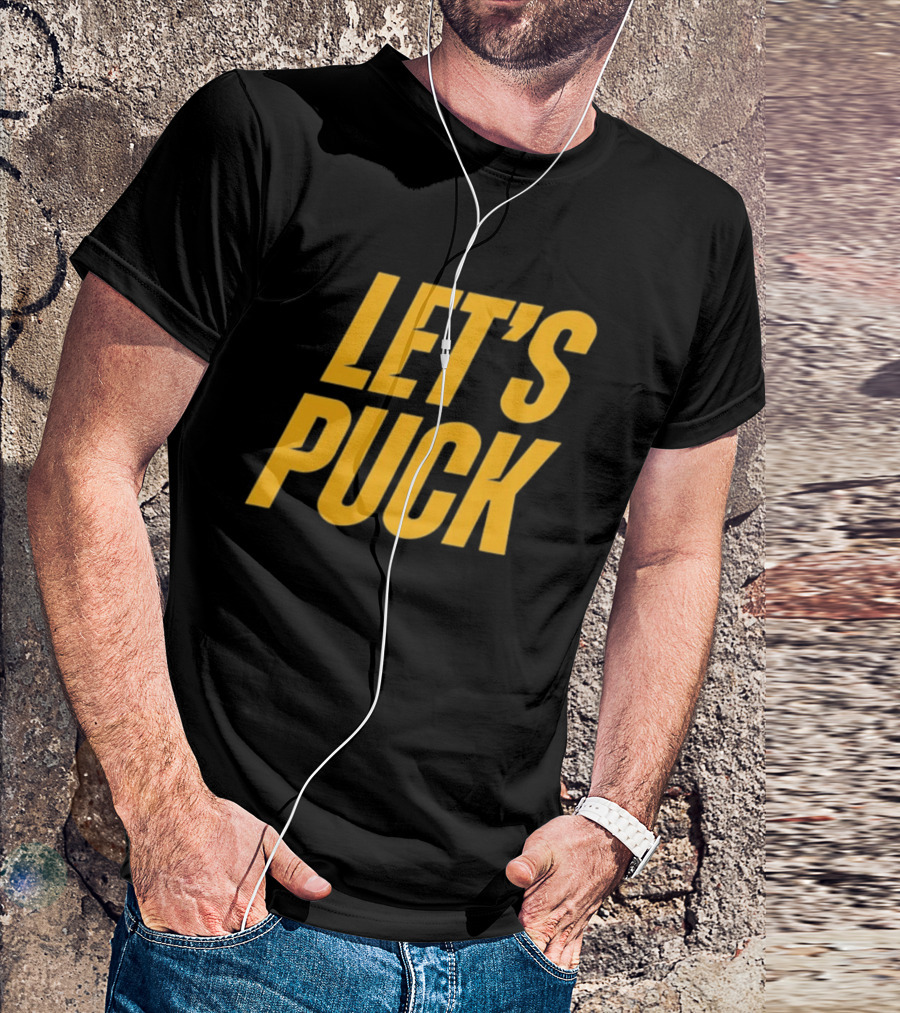 Heated Rivalry Let's Puck Bold Yellow T-Shirt